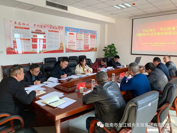 市龍江集團(tuán)黨支部召開(kāi)“不忘初心、牢記使命”專題組織生活會(huì)和民主評(píng)議黨員會(huì)議